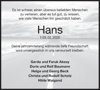 Traueranzeige von Hans  von Hohenloher Tagblatt