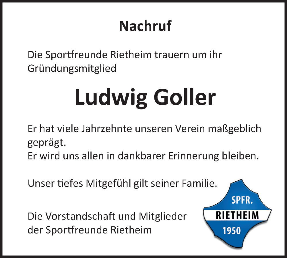  Traueranzeige für Ludwig Goller vom 30.11.2024 aus Alb-Bote/Metzinger-Uracher Volksblatt